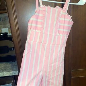 GB girls adorably pink and white romper